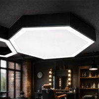 Plafonnier LED modulaire hexagonal, panneau lumineux pour l'éclairage intérieur des salons de coiffure