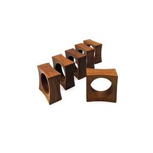 Luxe nouveau en bois épais carré Design Unique rond de serviette de haute qualité élégant rond de serviette pour la fête de mariage pour les hôtels - Product Image 1