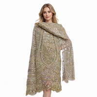 Nouveau design 2026 – Tissu en dentelle jacquard perlée et pailletée avec perles, dentelle africaine, tissu métallique pour robe de mariée