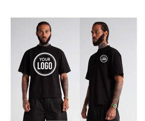 2026 Shaka Wear -heavyweight-<b>cropped</b>-<b>T</b> <b>Shirt</b> for <b>men</b> Custom Brand Tee <b>Shirt</b> Heavyweight Clothes <b>Men</b> Screen Print Boxy tee - Product Image 1