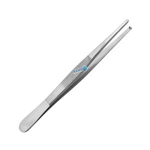 Pinzas de acero inoxidable de alta calidad, pinzas para el tejido del pulgar, 1x2 y pinzas para el pulgar, dentadas, dentales quirúrgicas multiusos - Product Image 1