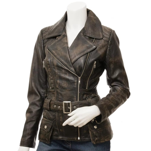 Chaquetas de Cuero Genuino Personalizadas de Nueva Llegada para Damas, Otoño, Satén, Precio Bajo, Última Moda en Cantidad al por Mayor - Product Image 1