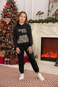 Personalizar sudaderas con capucha y pantalones de chándal niños 2 uds chándal de invierno niños chándal conjunto de ropa - Product Image 5