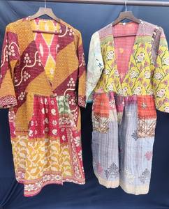 Lote de Chaqueta de algodón indio para mujer, ropa vintage reversible, kantha - Product Image 1