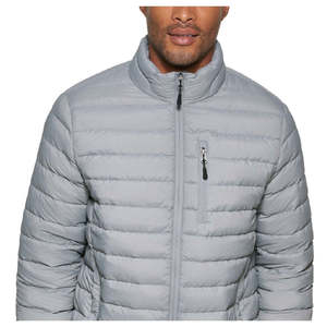 Giacca Imbottita da Uomo Grigia, Taglia Piccola, Pieghevole, con Cappuccio, Stile Casual, Impermeabile, Plus Size, in Velluto a Coste, Poliestere e Cotone - Product Image 2