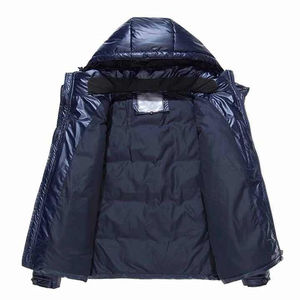 Veste d'hiver unisexe matelassée imperméable coupe-vent à capuche chaude de haute qualité personnalisable devant - Product Image 3