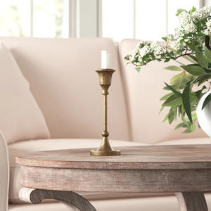 Portavelas cónico de Metal con acabado dorado de diseño de lujo para boda y Navidad, velas decorativas para iluminación - Product Image 2