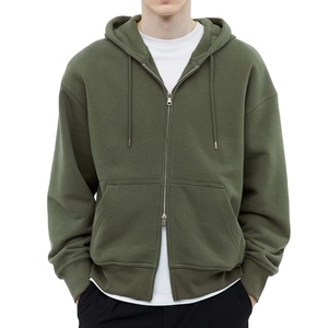 Vente en gros de sweats à capuche personnalisés avec fermeture éclair en coton pour hommes, sweats à capuche oversize avec épaules tombantes streetwear, sweats à capuche fonctionnels à double fermeture éclair pour hommes - Product Image 4