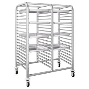 Chariot à plateaux de pâtisserie - Acier inoxydable - 30 niveaux - pour 30 plateaux de 600x400mm - Product Image 1