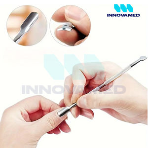 2025 haute qualité double utilisation terminée pour dissolvant de peau morte manucure pédicure Double usage en acier inoxydable ongles cuticules pousseurs ensembles - Product Image 3