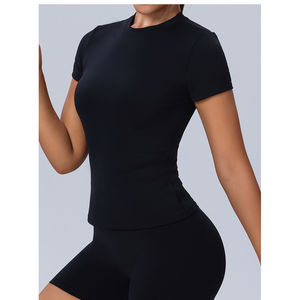 Conjunto Deportivo de Dos Piezas para Mujer de Alta Calidad, Leggings de Yoga de Manga Larga con Logotipo Frontal, Diseño Sólido, Venta al Por Mayor Personalizada - Product Image 5