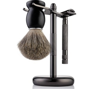 Super Black Mate Handle Folding <b>Razor</b> Hair Salon Hairdressing shaving Hairdressing Knife Holder Gift Shaver Top Stainless Steel - Product Image 1