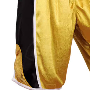 2025 nuevo estilo de secado rápido 100% algodón pantalones cortos de entrenamiento de boxeo patrón sólido con cintura elástica impresión Digital - Product Image 5