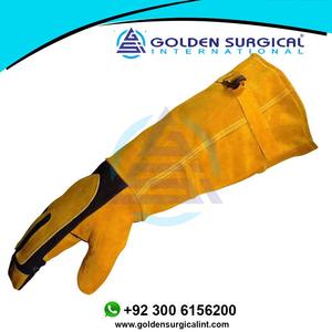 Guante de soldadura de piel de ciervo Americana, de cuero de Boarhide protector térmico, talla única - Product Image 4