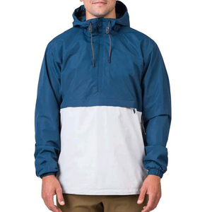 New Fashion Canvas Stand Collar Front Logo Hooded Waterproof Breathable Windbreaker for <b>Men</b> Winter - Product Image 1