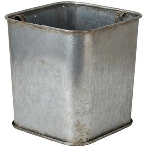 Maceta de cubo galvanizada RustTone con textura de zinc envejecido para jardín doméstico Maceta de metal antiguo para uso decorativo - Product Image 3