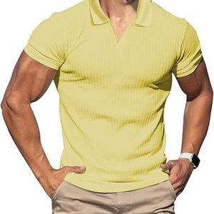 T-shirt Homme 2025 en Coton Polaire Respirant Personnalisé de Haute Qualité à Imprimé Uni, Design Doux, Manches Courtes, Anti-Plis, Été - Product Image 6