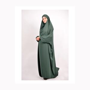 2024 popular jilbabs 2 piezas abaya vestido musulmán de alta calidad colorido jilbab con capucha abaya mujeres vestido musulmán - Product Image 3
