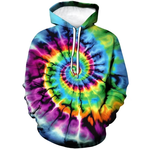 Sudaderas con capucha para hombre Tie-dye patrón 3D impresión sudaderas con capucha moda geométrica colorida Casual calle mareado hipnótico pulóver sudaderas - Product Image 6
