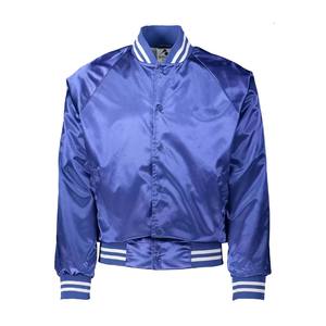 Chaqueta de satén transpirable con parche bordado Transpirable Sustaibale Vintage Collage Silk Varsity Jacket Lettermen - Product Image 3