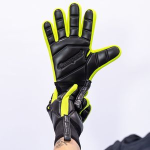 Guantes de portero de alta calidad superventas con logotipo personalizado de Palma de látex alemán agarre Superior para uso en exteriores Color blanco - Product Image 6