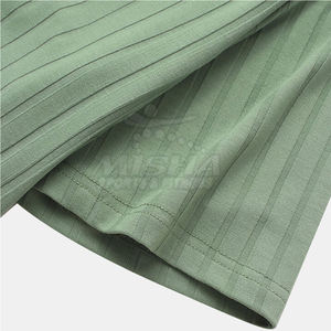 2023 haute qualité hommes couleur unie à manches courtes T-Shirt respirant Anti-rides coton/fibre de bambou tricoté tissu fabriqué - Product Image 4