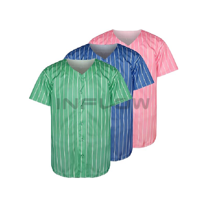 Maillots de baseball et softball personnalisés à motif d'équipe pour hommes et adultes, respirants, antibactériens à séchage rapide, 100% polyester - Product Image 3