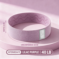 Ensemble de bandes de résistance en tissu polyester à logo personnalisé, 4 couleurs codées, haute élasticité, pour entraînement et fitness, options 20-90LB, Pureflex