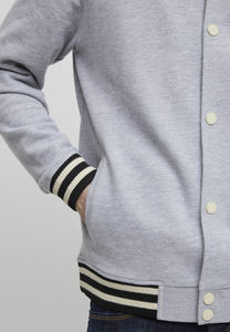 Blouson universitaire respirant à capuche pour moto, avec col montant et poignets, broderie chenille, personnalisable avec votre propre logo - Product Image 5