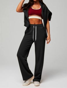 <b>Women</b> Summer Wide Leg Pants Casual High Waist Long <b>Trousers</b> Female Pleated Solid Color Pants Streetwear <b>Trousers</b> - Product Image 4