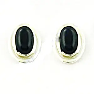 "Drop <b>Earrings</b> with <b>Black</b> Onyx Stone <b>for</b> <b>Women</b> Trendy Gold Plated 18K Gold" - Product Image 2