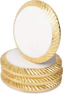 Worldwide Export of Round Shape Wooden <b>Marble</b> <b>Coaster</b> Tea <b>Coaster</b> Table Top Decor From India Mats & Pads - Product Image 2