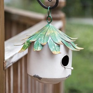 Nichoir en métal de tournesol fabriqué à la main avec crochet de suspension parfait pour le décor d'arbre de balcon de jardin Design résistant aux intempéries durable - Product Image 6