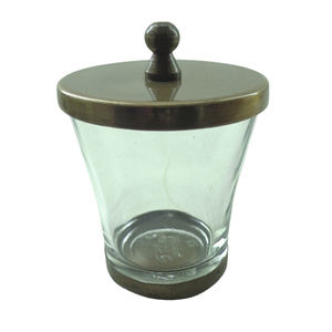 Wedding Decoration Metal & <b>Glass</b> Votive With Lid Blue Transparent PC Candle Holder for Hotel Decoration Handmade - Product Image 3