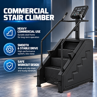 Équipement de fitness commercial robuste BN avec affichage numérique, vitesse réglable, simulateur d'escalade pour entraînement cardio en salle de sport