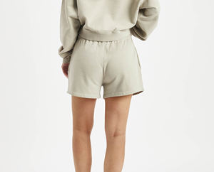 Pantalones cortos de mujer de lana de algodón 100% más vendidos de alta calidad, pantalones cortos ligeros con logotipo bordado personalizado para mujer - Product Image 6