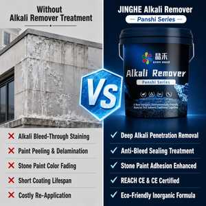 JINGHE Additif de traitement de surface pour éliminer les alcalis inorganiques pour les systèmes de peinture sur pierre - Product Image 4