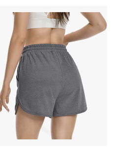 Shorts de détente décontractés confortables pour femmes, en coton, avec ourlet arrondi, style athlétique, en jersey, avec cordon de serrage, pour l'été, fabriqués au Bangladesh - Product Image 6