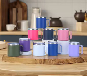 Taza de Viaje de Acero Inoxidable de Doble Pared de Alta Calidad y Ecológica de 360 ml con Impresión UV y Diseño de Agarre Cómodo para Viajes y Trabajo - Product Image 1