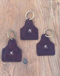 ใหม่ทําด้วยมือสไตล์ตะวันตกลายนูนหนังพวงกุญแจพวงกุญแจพิมพ์ลายดอกไม้พวงกุญแจที่กําหนดเองพวงกุญแจหนังแท้ - Product Image 1