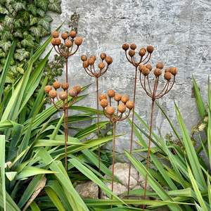 metal garden <b>stakes</b> yard art decor <b>for</b> outdoor flower beds durable finish rust resistant weatherproof design - Product Image 1