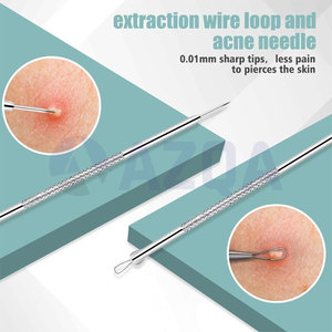 Premium Quality Stainless Steel <b>Blackhead</b> Remover Acne <b>Tool</b> Kit Tweezers Comedone <b>Extractor</b> Set with Storage Case - Product Image 6