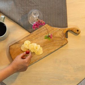 Tabla de cortar de bambú Premium de lujo Artisan Aura, picadora de pizza y verduras para uso doméstico en la cocina, tabla de madera de bajo precio - Product Image 2