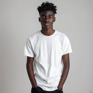 T-shirt blanc uni unisexe 100% coton T-shirt t-shirts unis personnalisés pour l'impression de t-shirts pour hommes - Product Image 4