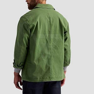 High Quality Leather <b>Suede</b> <b>Jacket</b> Brown Color Wholesale Price Crewneck Stand Collar Covered Button Winter Front Logo - Product Image 3