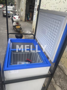 アイスクリームや冷たい飲み物用のカスタムスチール製フードカート三輪車（冷凍庫付き） - Product Image 3