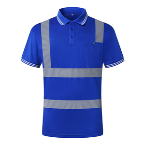 Chemises de construction réfléchissantes pour hommes séchage rapide haute visibilité sécurité travail polo chemise à manches courtes hommes en plein air prix de gros - Product Image 1