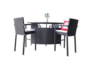 Juego de barra de ratán polivinílico de diseño moderno para el hogar, hotel o muebles de salón para mejora interior - Product Image 4