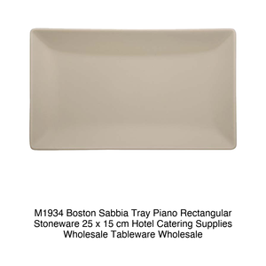 ถาดเสิร์ฟทรงสี่เหลี่ยม M1934 Boston Sabbia ทำจากเซรามิก ขนาด 25 x 15 ซม. สำหรับโรงแรม ร้านอาหาร ขายส่งอุปกรณ์บนโต๊ะอาหาร - Product Image 2