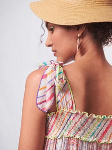 Robe courte en coton indien fait à la main tenue de fête élégante naturelle pour l'été vêtements de plage cadeau de mariée cadeau femme personnalisé - Product Image 3